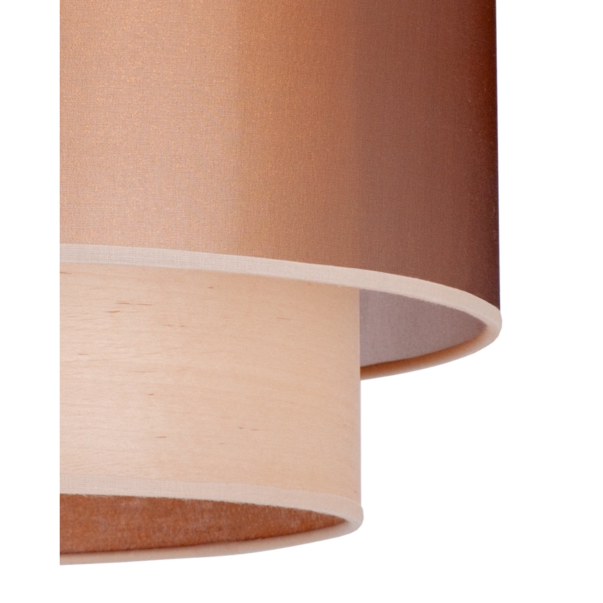 Duolla - Lámpara de techo WOOD BOHO 1xE27/15W/230V diá. 45 cm cobre/beige