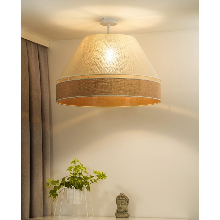 Duolla - Lámpara de techo YUTE AVIGNON 1xE27/15W/230V diá. 60 cm color crema/beige