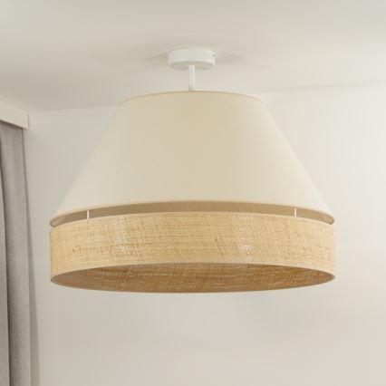 Duolla - Lámpara de techo YUTE AVIGNON 1xE27/15W/230V diá. 60 cm color crema/beige