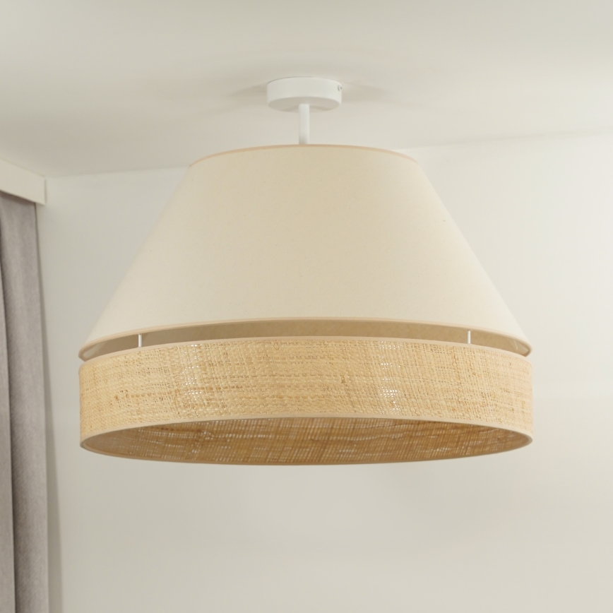 Duolla - Lámpara de techo YUTE AVIGNON 1xE27/15W/230V diá. 60 cm color crema/beige