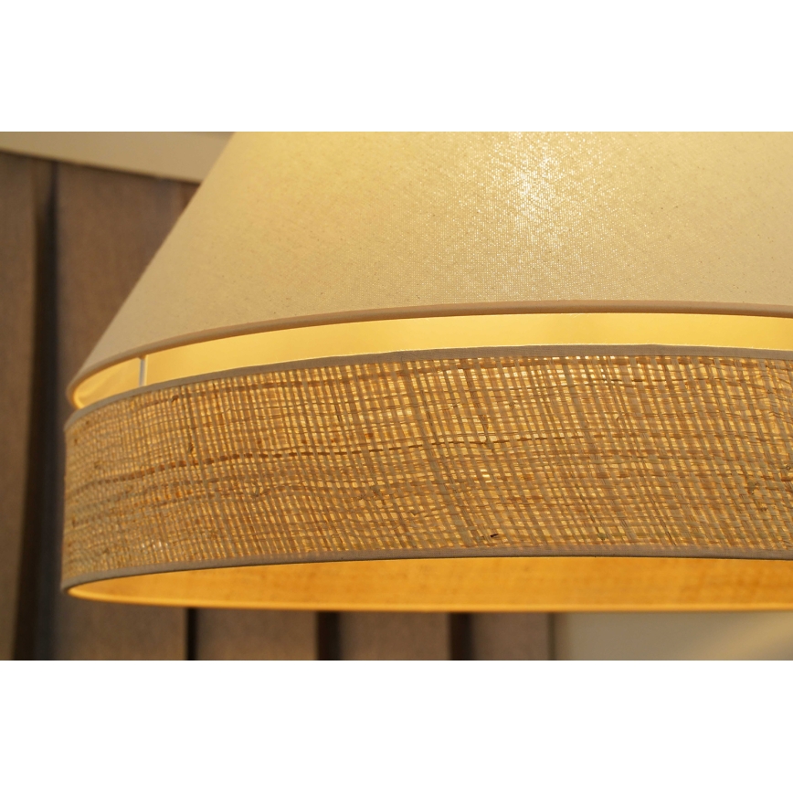 Duolla - Lámpara de techo YUTE AVIGNON 1xE27/15W/230V diá. 60 cm color crema/beige