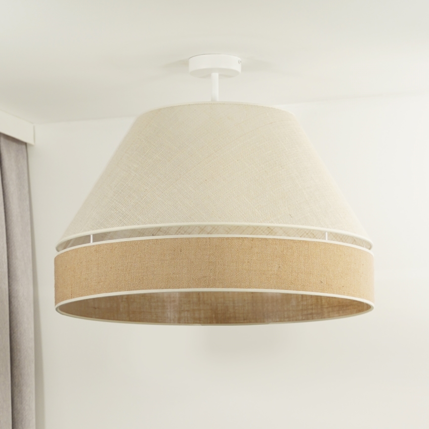 Duolla - Lámpara de techo YUTE AVIGNON 1xE27/15W/230V diá. 60 cm gris/marrón