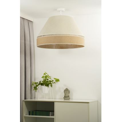 Duolla - Lámpara de techo YUTE AVIGNON 1xE27/15W/230V diá. 60 cm gris/marrón