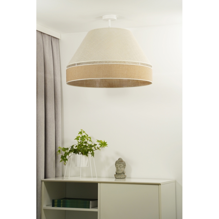 Duolla - Lámpara de techo YUTE AVIGNON 1xE27/15W/230V diá. 60 cm gris/marrón
