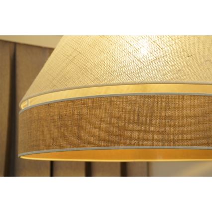Duolla - Lámpara de techo YUTE AVIGNON 1xE27/15W/230V diá. 60 cm gris/marrón