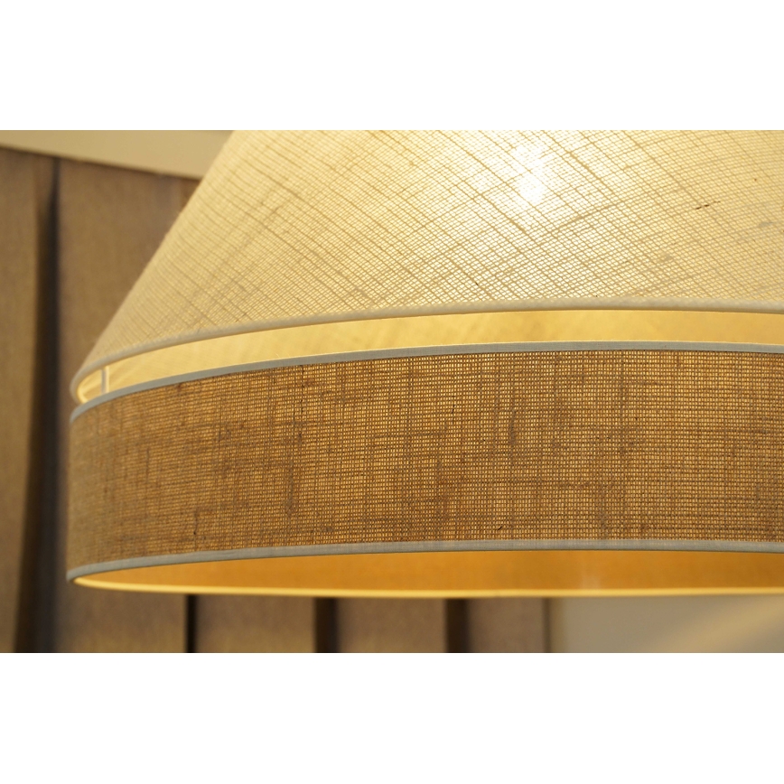 Duolla - Lámpara de techo YUTE AVIGNON 1xE27/15W/230V diá. 60 cm gris/marrón