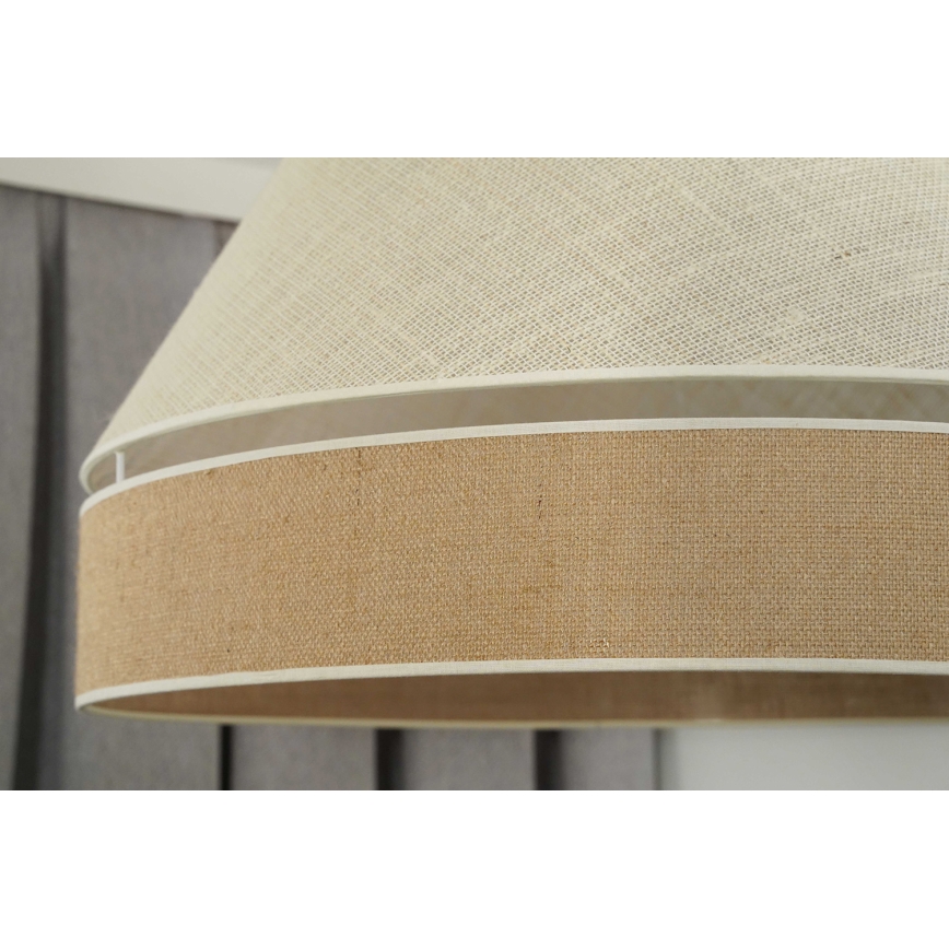 Duolla - Lámpara de techo YUTE AVIGNON 1xE27/15W/230V diá. 60 cm gris/marrón