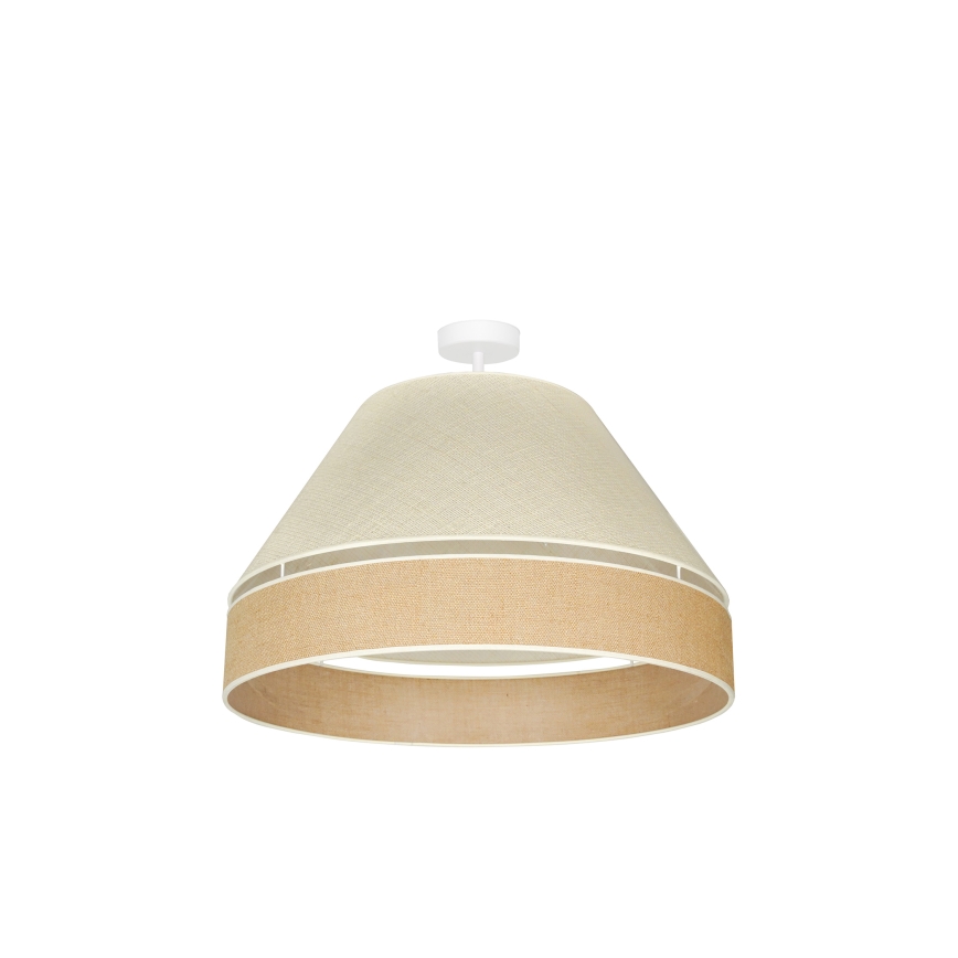 Duolla - Lámpara de techo YUTE AVIGNON 1xE27/15W/230V diá. 60 cm gris/marrón