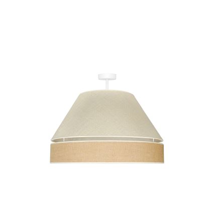 Duolla - Lámpara de techo YUTE AVIGNON 1xE27/15W/230V diá. 60 cm gris/marrón