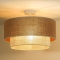 Duolla - Lámpara de techo YUTE BOHO 1xE27/15W/230V diá. 45 cm marrón/color crema