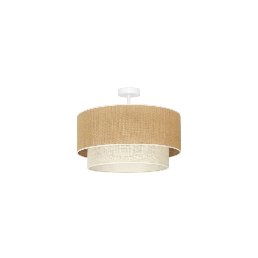 Duolla - Lámpara de techo YUTE BOHO 1xE27/15W/230V diá. 45 cm marrón/color crema
