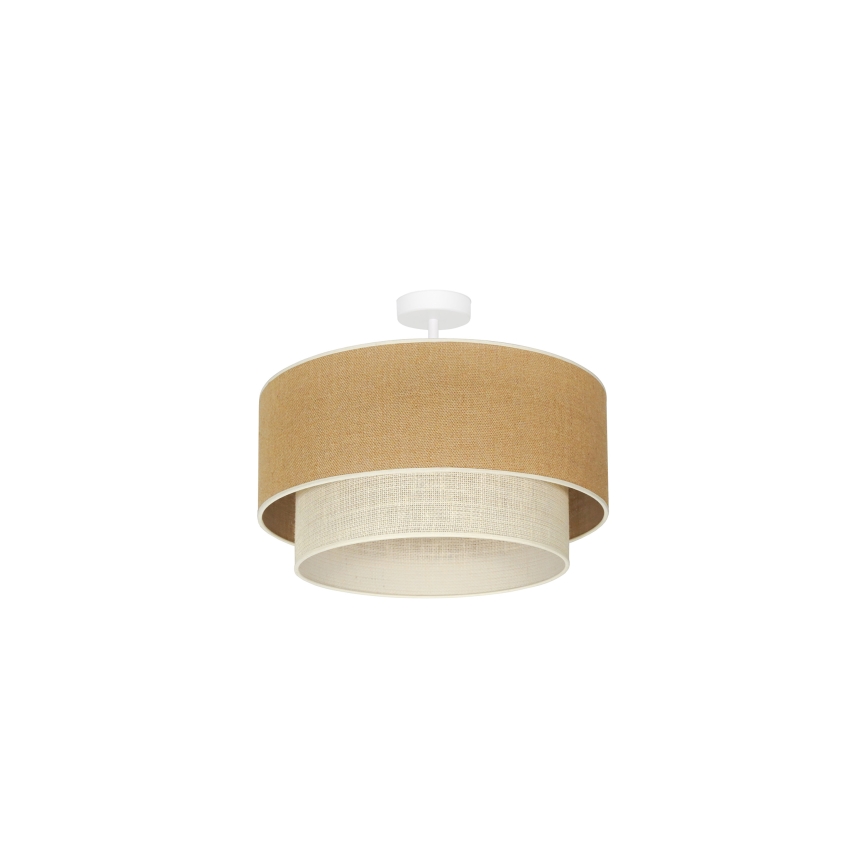 Duolla - Lámpara de techo YUTE BOHO 1xE27/15W/230V diá. 45 cm marrón/color crema