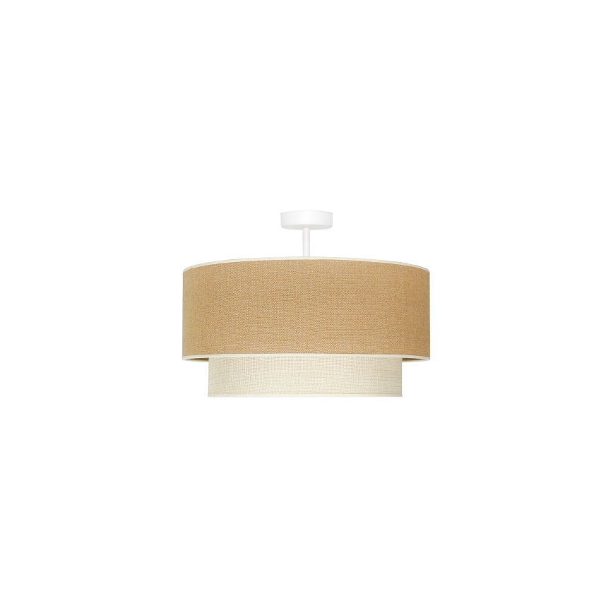 Duolla - Lámpara de techo YUTE BOHO 1xE27/15W/230V diá. 45 cm marrón/color crema