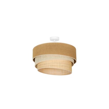 Duolla - Lámpara de techo YUTE TRIO 1xE27/15W/230V diá. 45 cm marrón/gris/beige