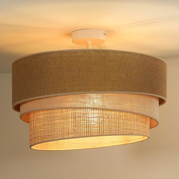 Duolla - Lámpara de techo YUTE TRIO 3xE27/15W/230V diá. 60 cm marrón/gris/beige