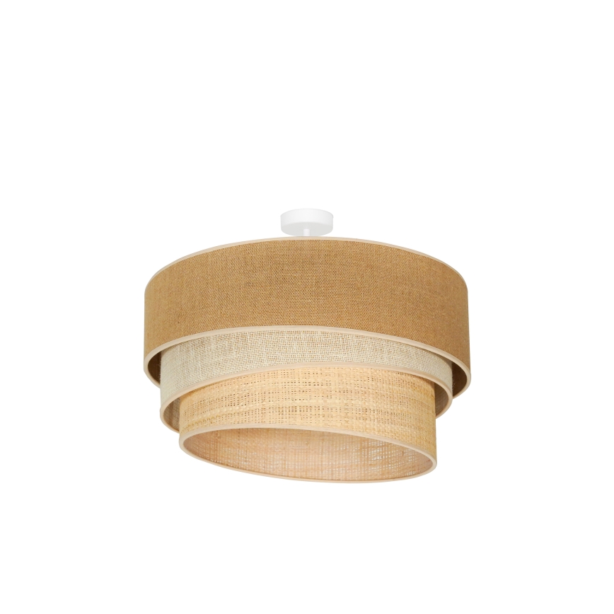 Duolla - Lámpara de techo YUTE TRIO 3xE27/15W/230V diá. 60 cm marrón/gris/beige