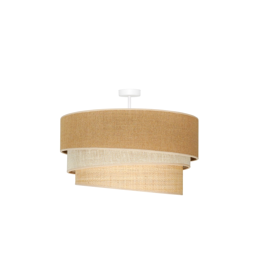 Duolla - Lámpara de techo YUTE TRIO 3xE27/15W/230V diá. 60 cm marrón/gris/beige
