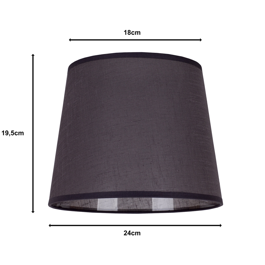 Duolla - Pantalla para lámpara de mesa CLASSIC M E27 diá. 24 cm antracita
