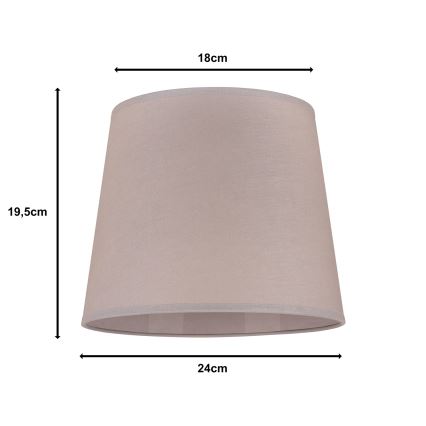 Duolla - Pantalla para lámpara de mesa CLASSIC M E27 diá. 24 cm beige