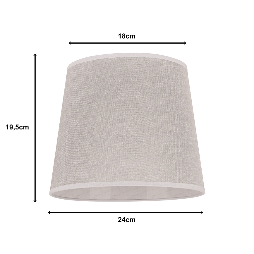 Duolla - Pantalla para lámpara de mesa CLASSIC M E27 diá. 24 cm beige