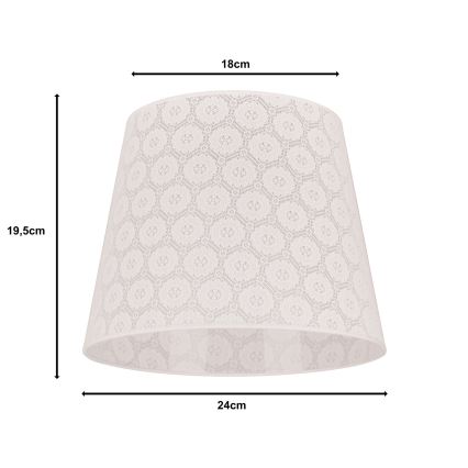 Duolla - Pantalla para lámpara de mesa CLASSIC M E27 diá. 24 cm blanco