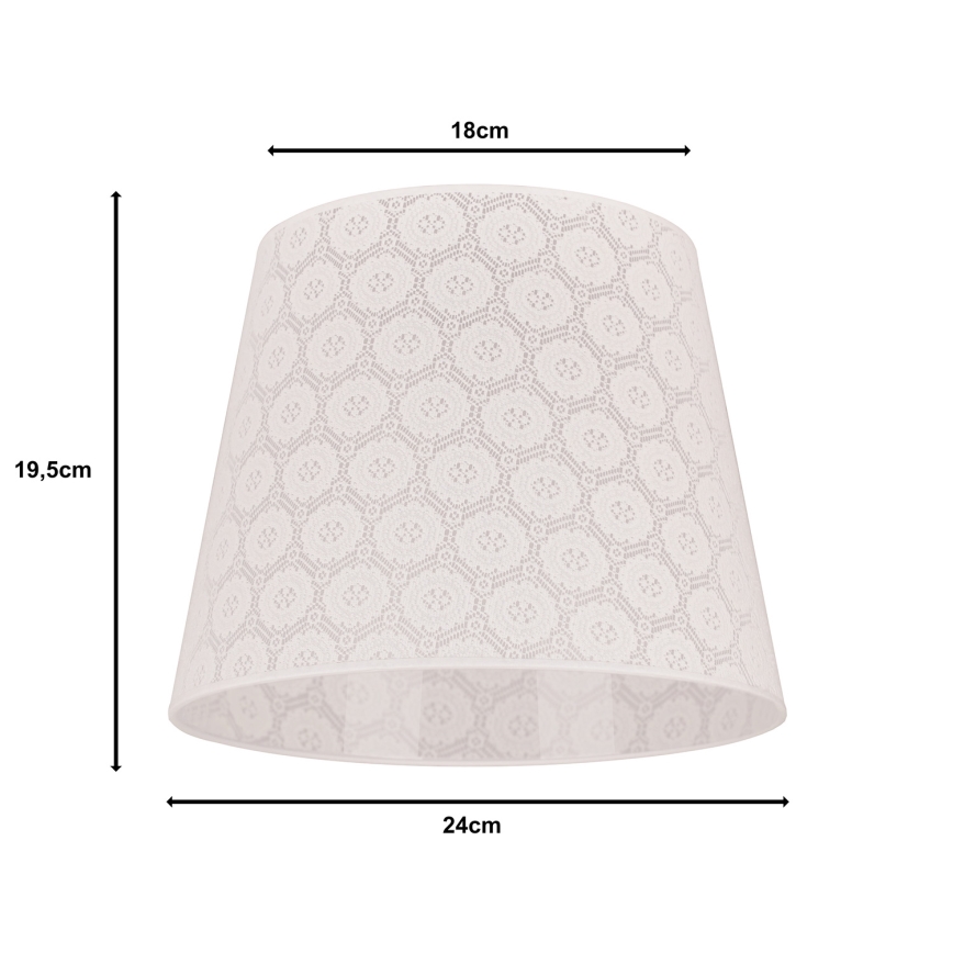 Duolla - Pantalla para lámpara de mesa CLASSIC M E27 diá. 24 cm blanco