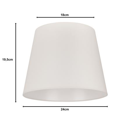 Duolla - Pantalla para lámpara de mesa CLASSIC M E27 diá. 24 cm color crema