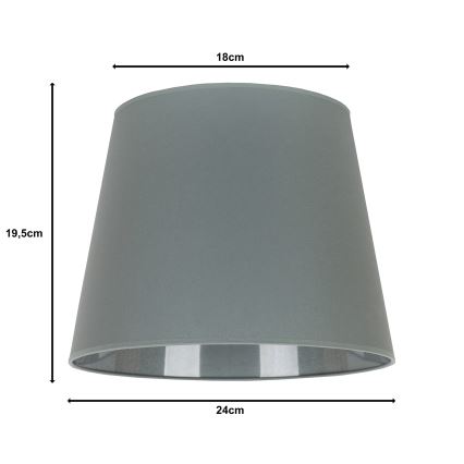 Duolla - Pantalla para lámpara de mesa CLASSIC M E27 diá. 24 cm gris