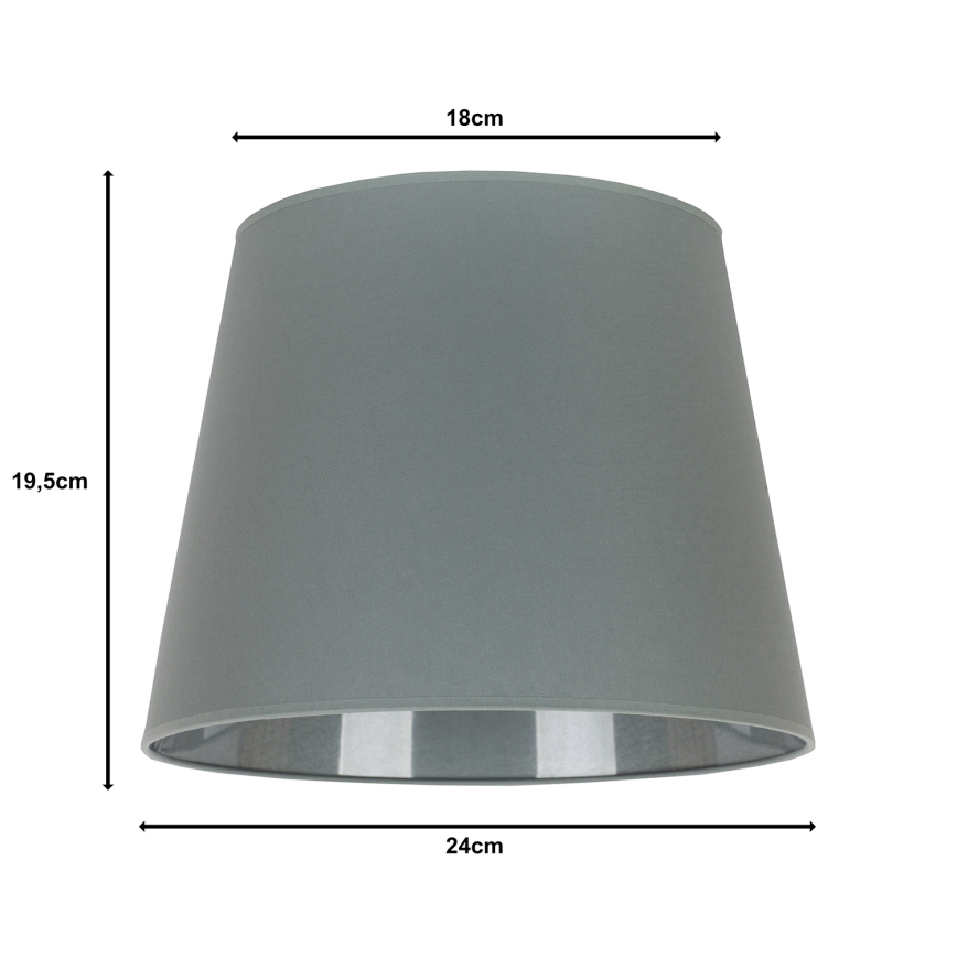 Duolla - Pantalla para lámpara de mesa CLASSIC M E27 diá. 24 cm gris