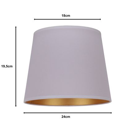 Duolla - Pantalla para lámpara de mesa CLASSIC M E27 diá. 24 cm gris