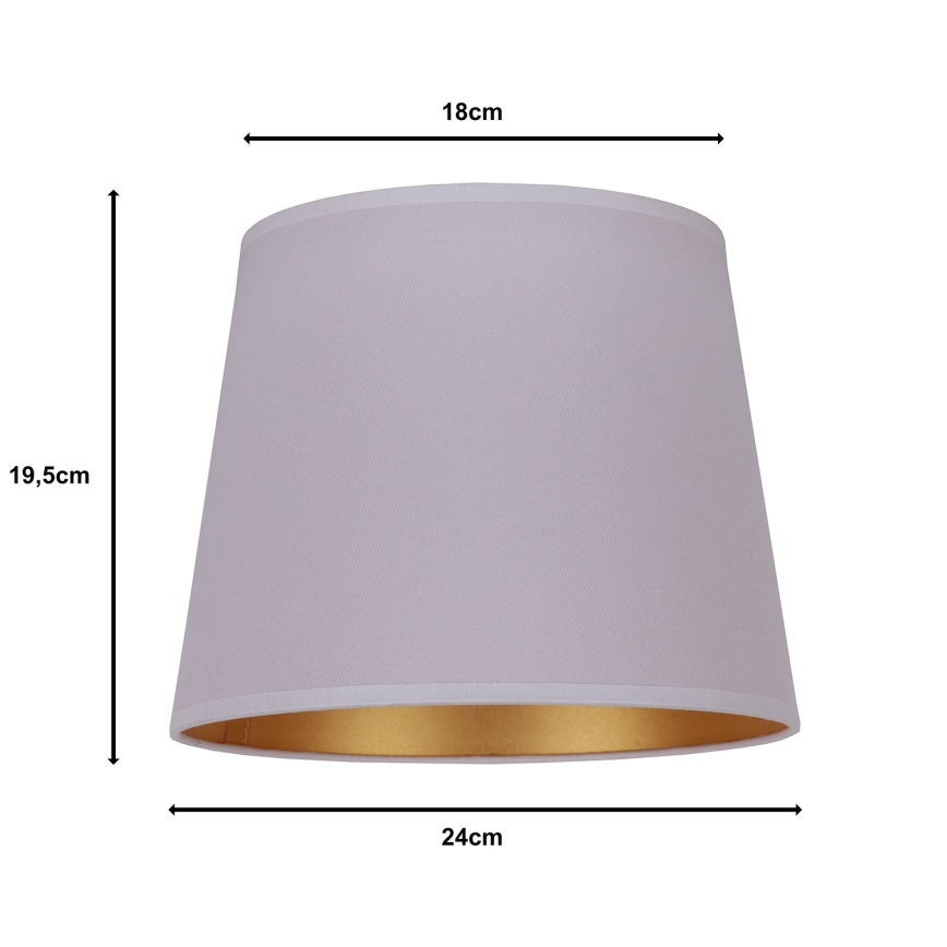 Duolla - Pantalla para lámpara de mesa CLASSIC M E27 diá. 24 cm gris