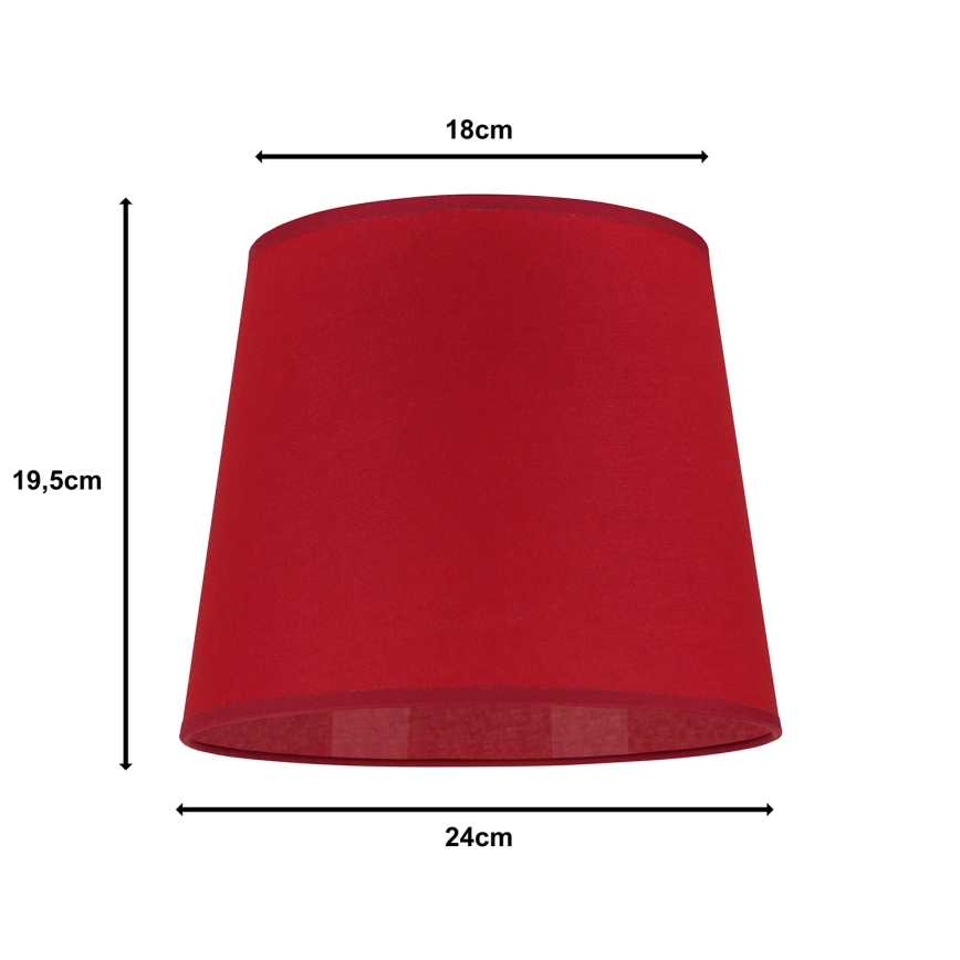 Duolla - Pantalla para lámpara de mesa CLASSIC M E27 diá. 24 cm rojo