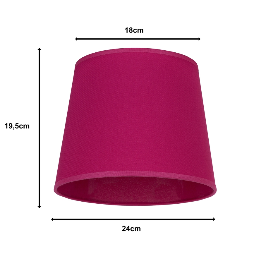 Duolla - Pantalla para lámpara de mesa CLASSIC M E27 diá. 24 cm rosa