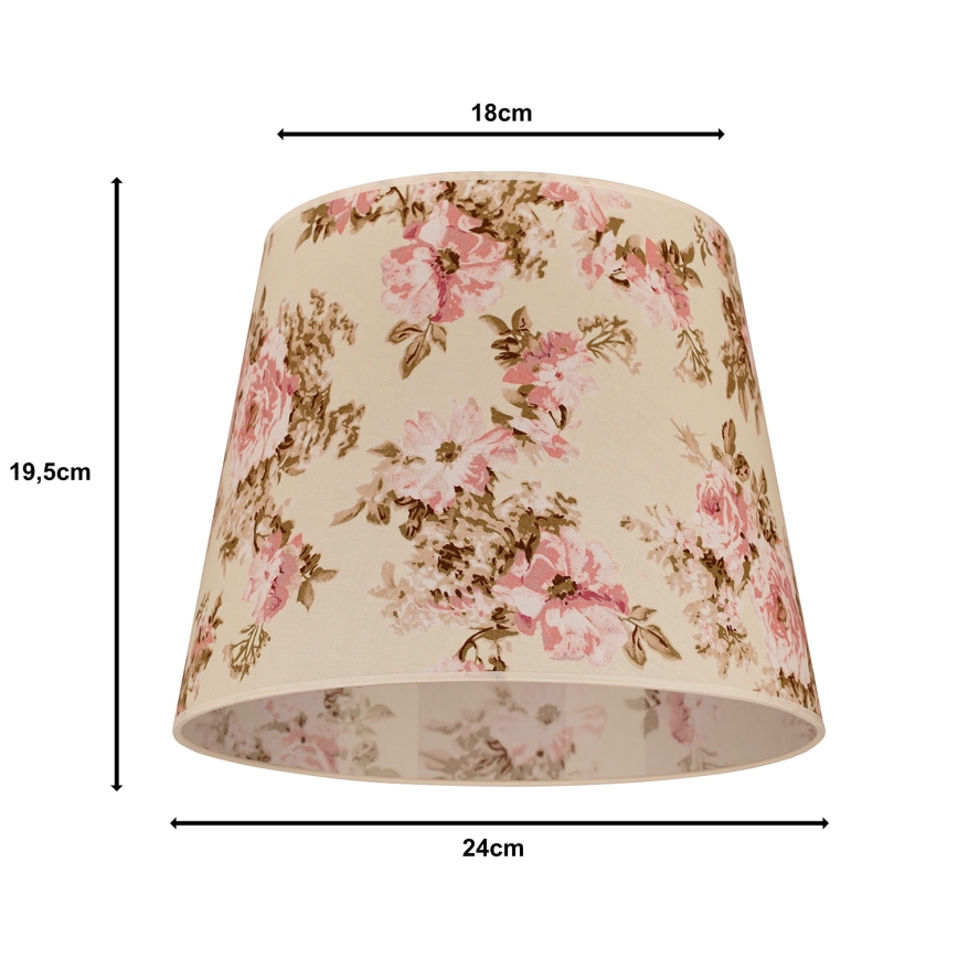 Duolla - Pantalla para lámpara de mesa CLASSIC M E27 diá. 24 cm rosa