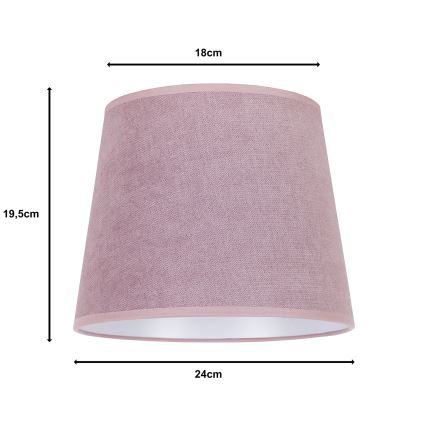 Duolla - Pantalla para lámpara de mesa CLASSIC M E27 diá. 24 cm rosa
