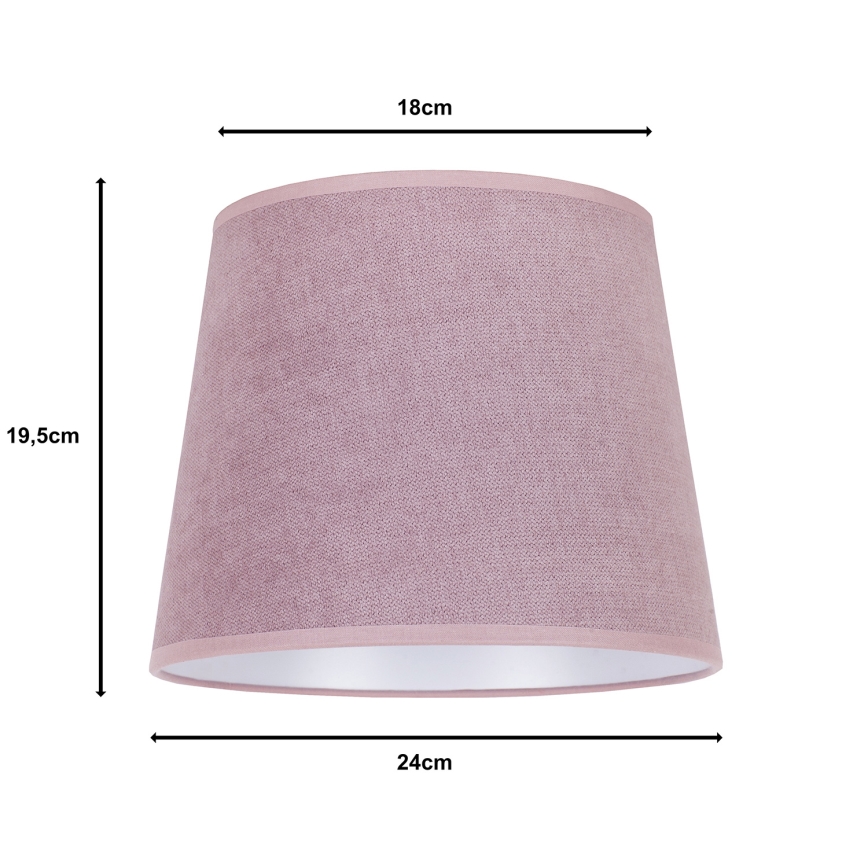 Duolla - Pantalla para lámpara de mesa CLASSIC M E27 diá. 24 cm rosa