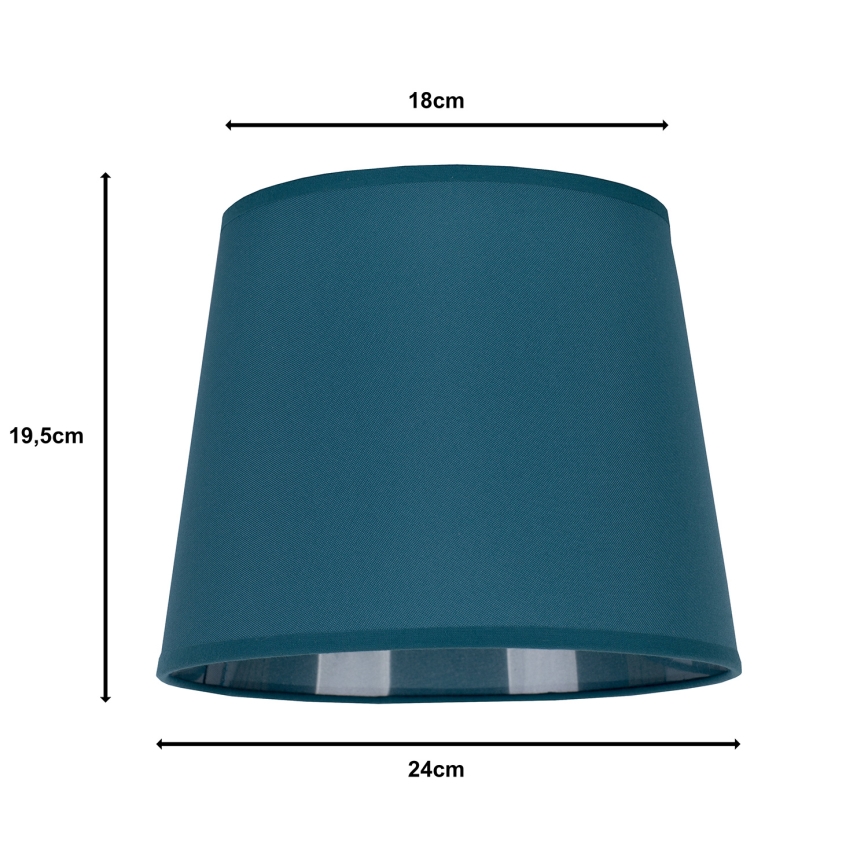 Duolla - Pantalla para lámpara de mesa CLASSIC M E27 diá. 24 cm turquesa