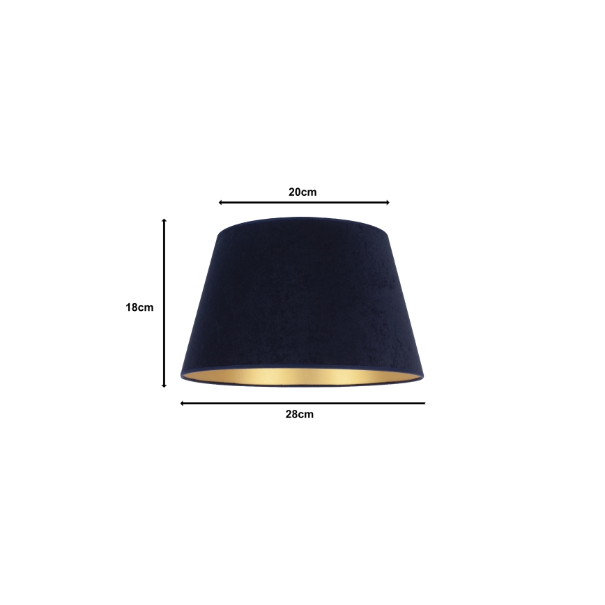 Duolla - Pantalla para lámpara de mesa CONE M E27 diá. 28 cm azul