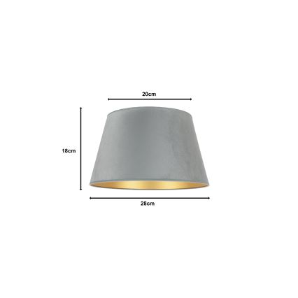 Duolla - Pantalla para lámpara de mesa CONE M E27 diá. 28 cm gris