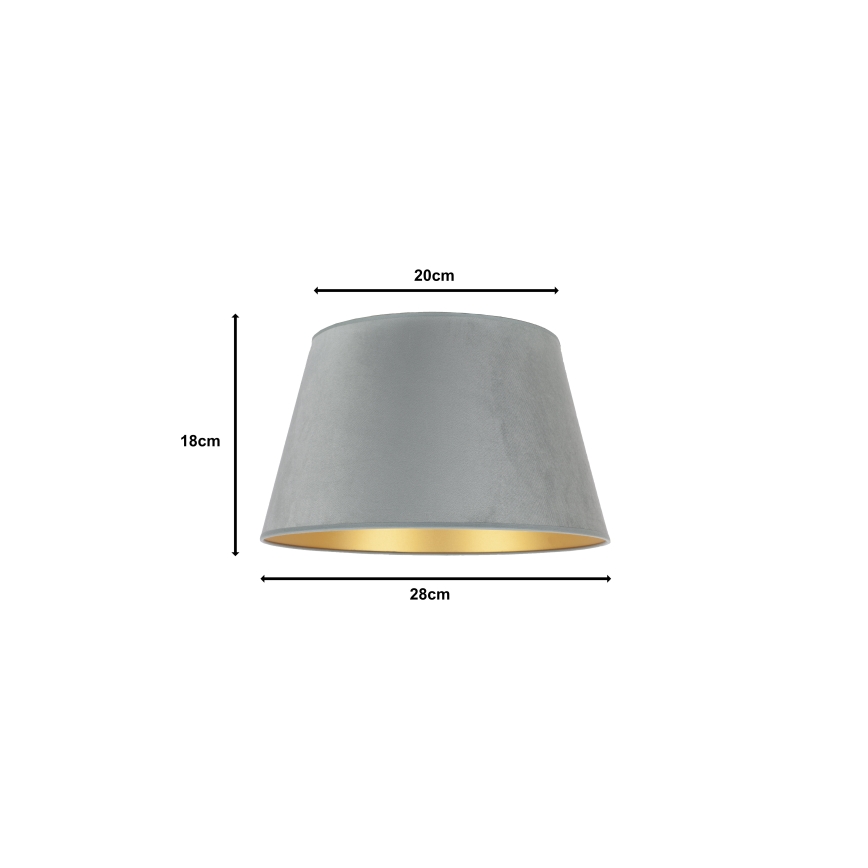 Duolla - Pantalla para lámpara de mesa CONE M E27 diá. 28 cm gris