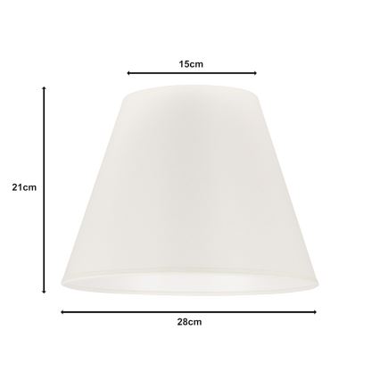 Duolla - Pantalla para lámpara de mesa SOFIA S E27 d. 28 cm beige