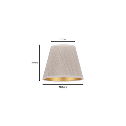 Duolla - Pantalla para lámpara de mesa SOFIA XS E14 d. 18,5 cm beige