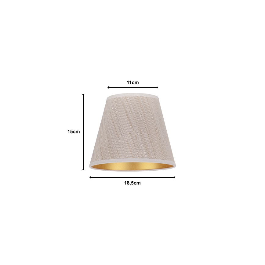 Duolla - Pantalla para lámpara de mesa SOFIA XS E14 d. 18,5 cm beige