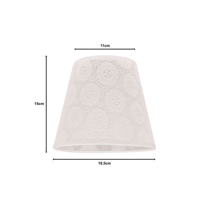 Duolla - Pantalla para lámpara de mesa SOFIA XS E14 d. 18,5 cm blanco
