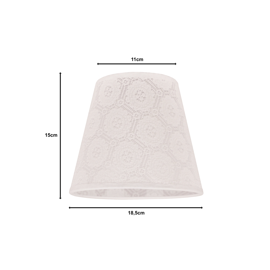 Duolla - Pantalla para lámpara de mesa SOFIA XS E14 d. 18,5 cm blanco