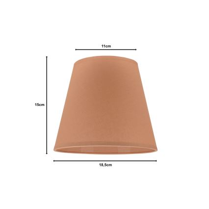 Duolla - Pantalla para lámpara de mesa SOFIA XS E14 d. 18,5 cm marrón