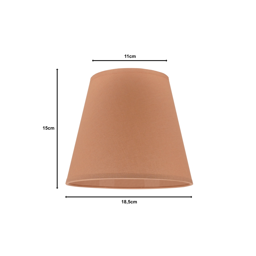 Duolla - Pantalla para lámpara de mesa SOFIA XS E14 d. 18,5 cm marrón