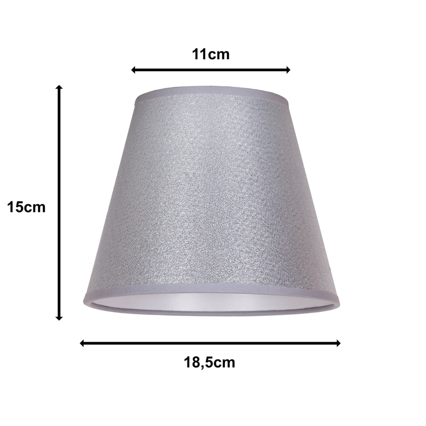 Duolla - Pantalla para lámpara de mesa SOFIA XS E14 d. 18,5 cm plata