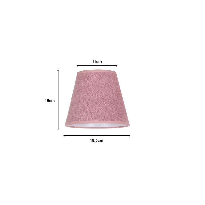 Duolla - Pantalla para lámpara de mesa SOFIA XS E14 d. 18,5 cm rosa