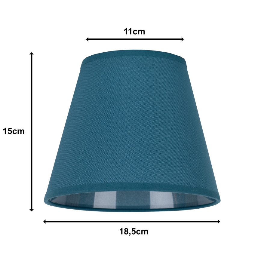 Duolla - Pantalla para lámpara de mesa SOFIA XS E14 d. 18,5 cm turquesa
